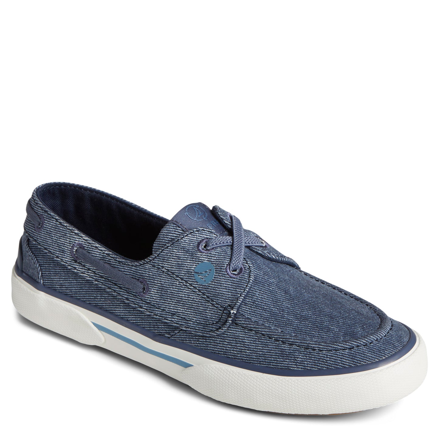 Peltz Shoes Women's Sperry Pier Wave Boat Sneaker NAVY STS88787