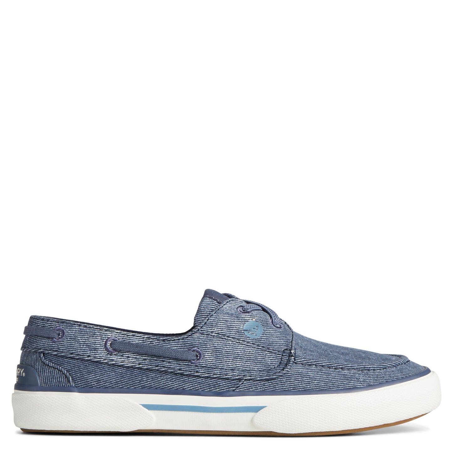 Peltz Shoes Women's Sperry Pier Wave Boat Sneaker NAVY STS88787