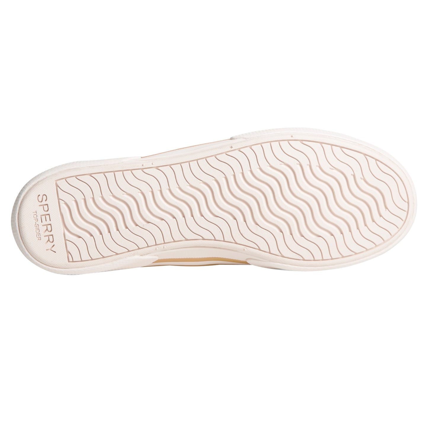 Peltz Shoes Women's Sperry Pier Wave LTT Sneaker Cream Shimmer STS88795
