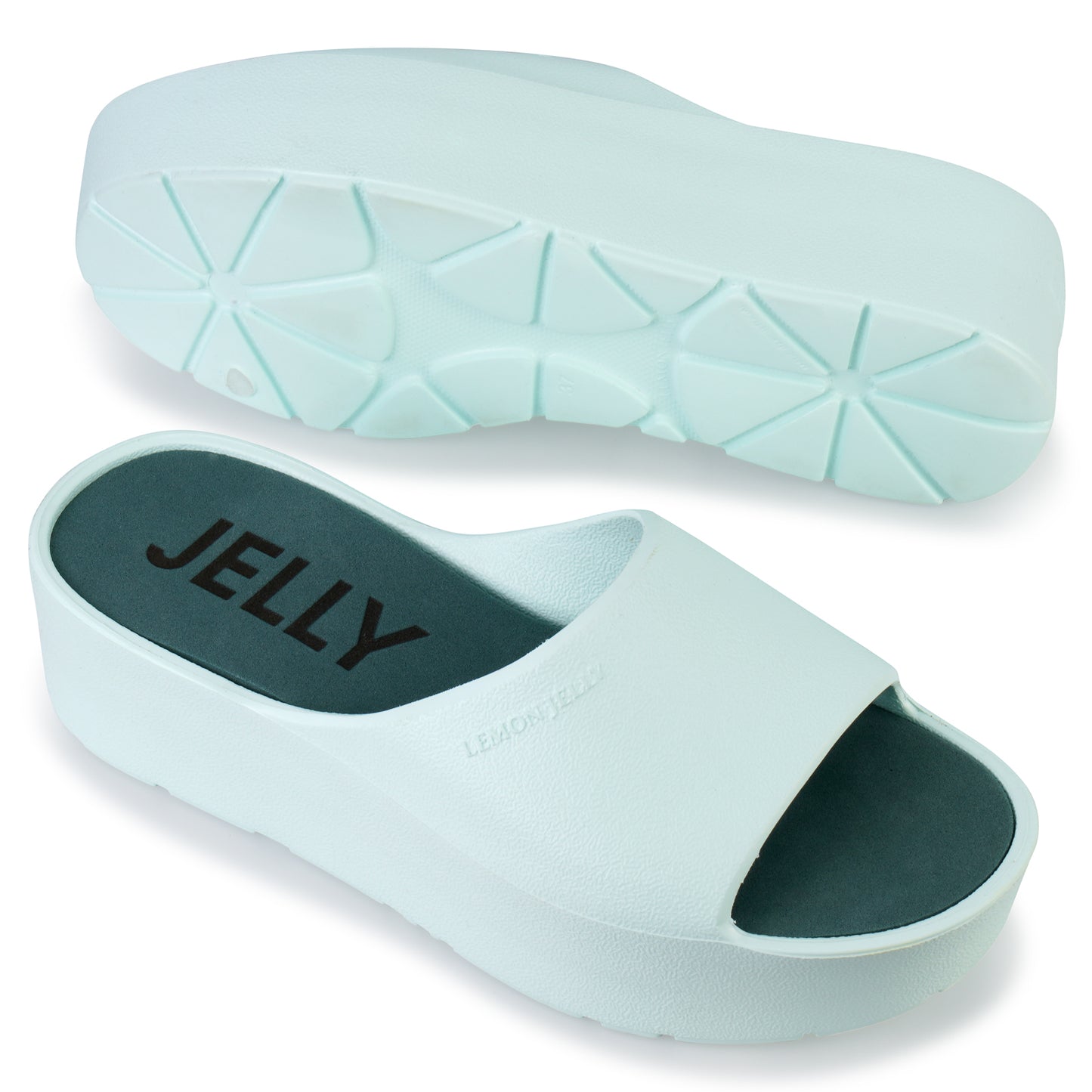 Peltz Shoes Women's Lemon Jelly Sunny Slide AQUA SUNNY-27