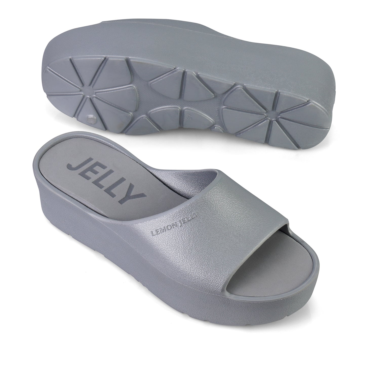 Peltz Shoes Women's Lemon Jelly Sunny Slide ARGENTO SUNNY-29