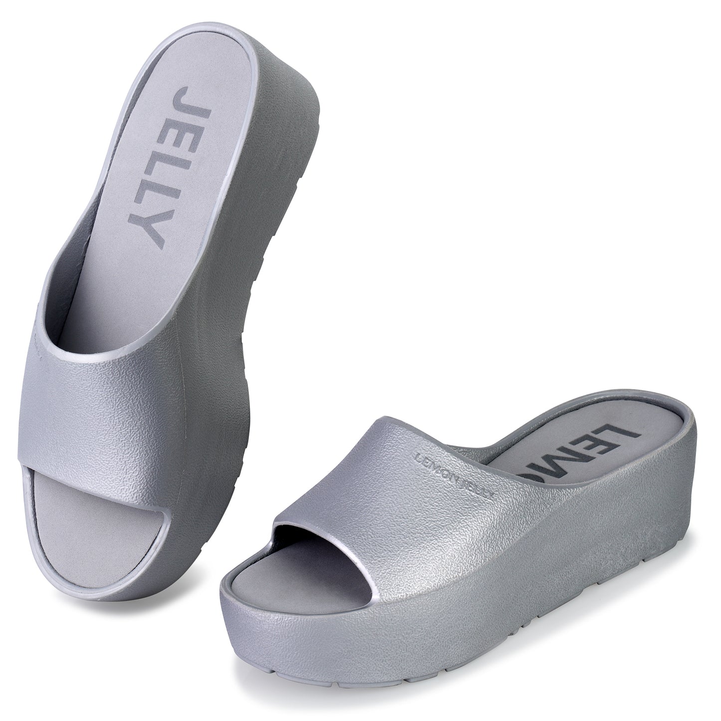 Peltz Shoes Women's Lemon Jelly Sunny Slide ARGENTO SUNNY-29