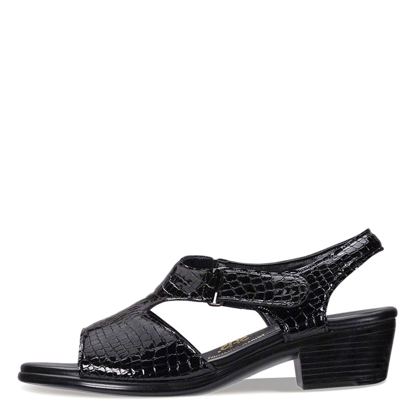 Peltz Shoes Women's SAS Suntimer Sandal BLACK CROC SUNTIMER BLK CR