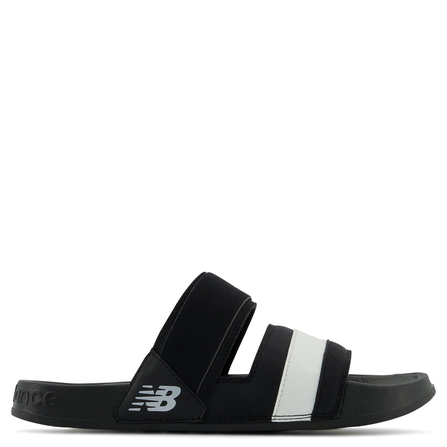 Peltz Shoes Women's New Balance 202 Sandal BLACK / WHITE SWF202K2