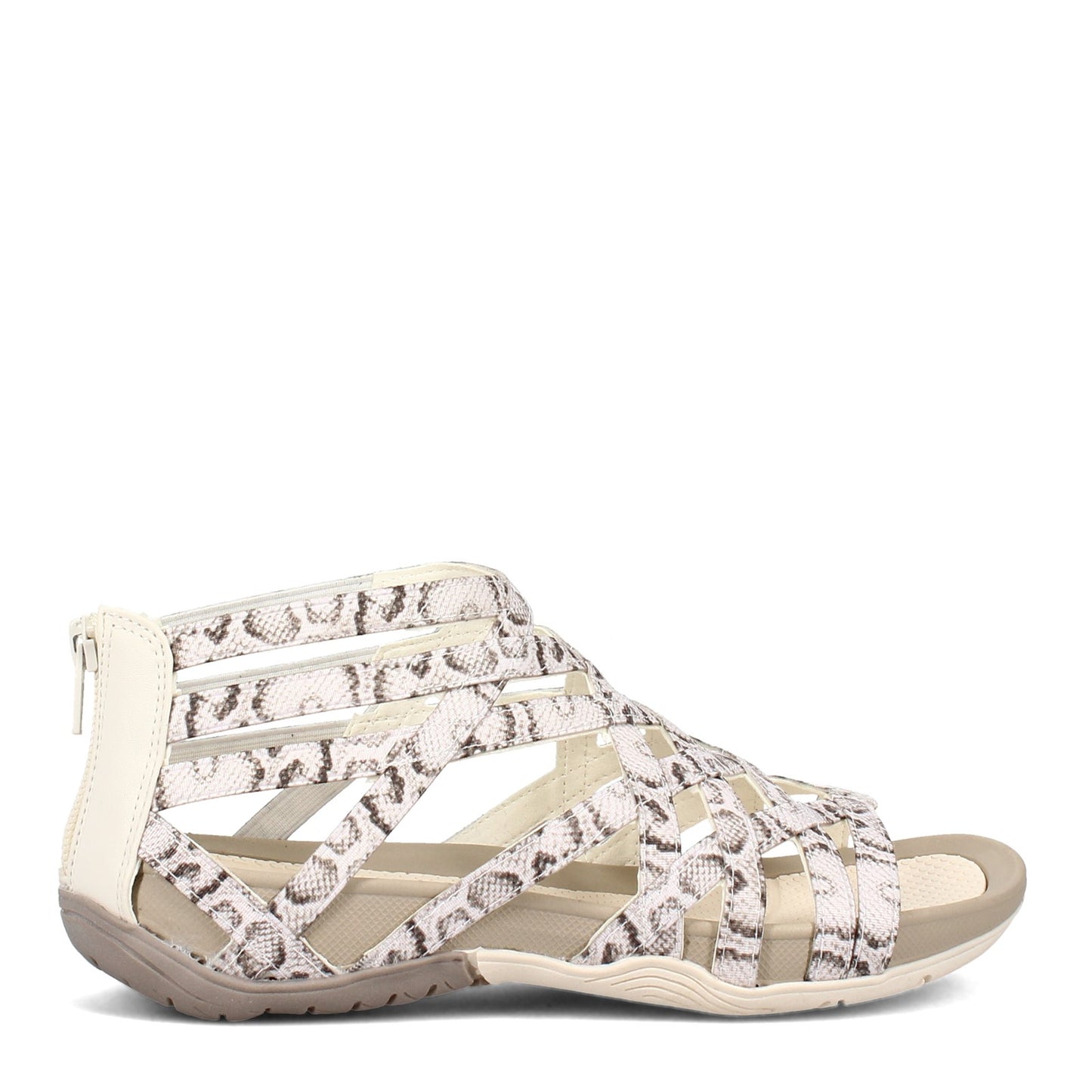 Peltz Shoes Women's Baretraps Samina Sandal CREAM SNAKE SAMINA-CREAM SN
