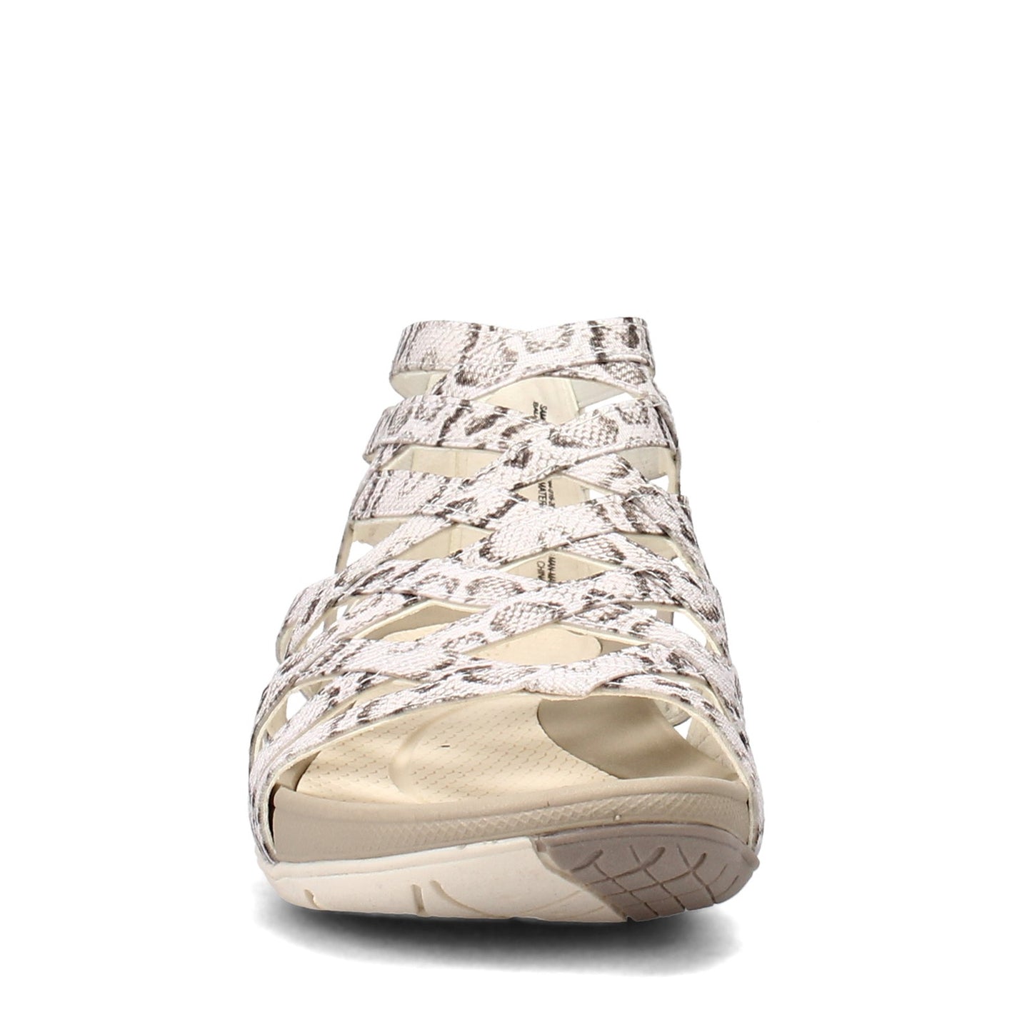 Peltz Shoes Women's Baretraps Samina Sandal CREAM SNAKE SAMINA-CREAM SN