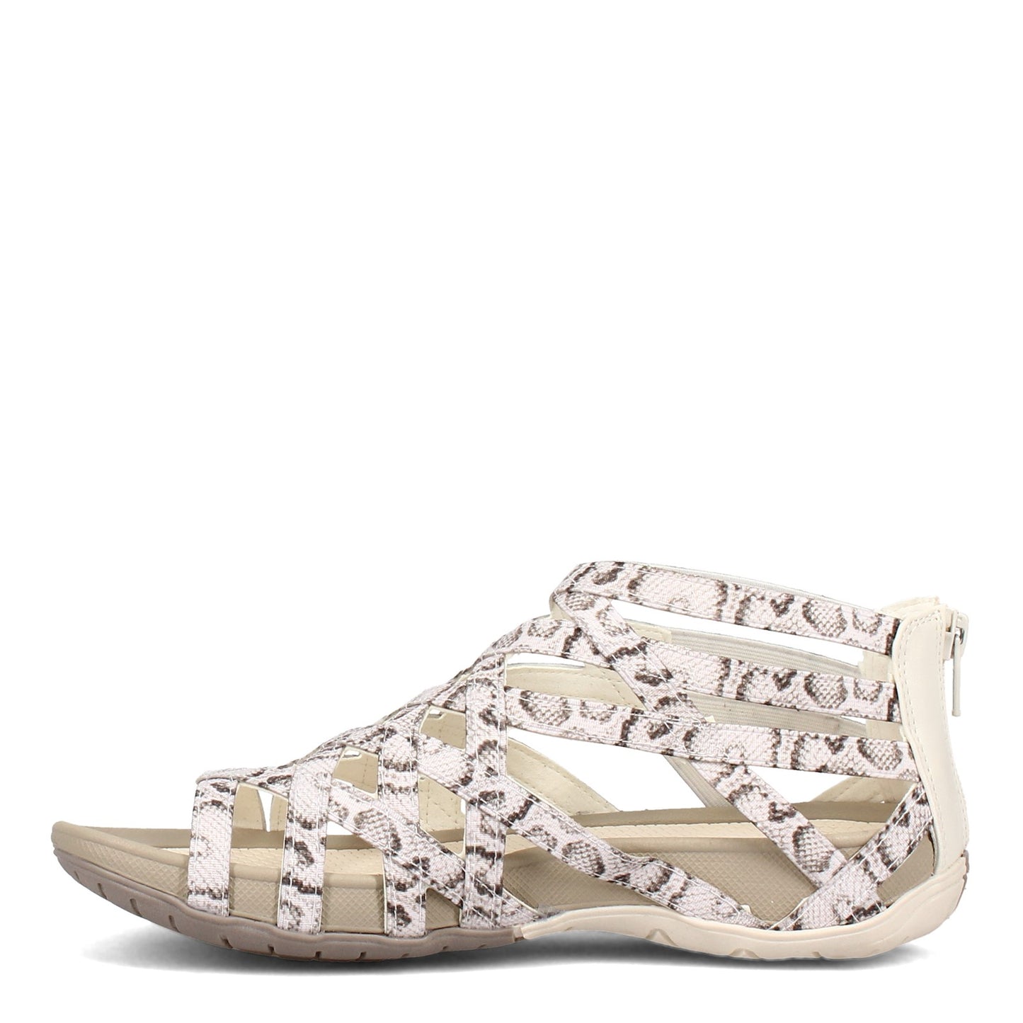 Peltz Shoes Women's Baretraps Samina Sandal CREAM SNAKE SAMINA-CREAM SN