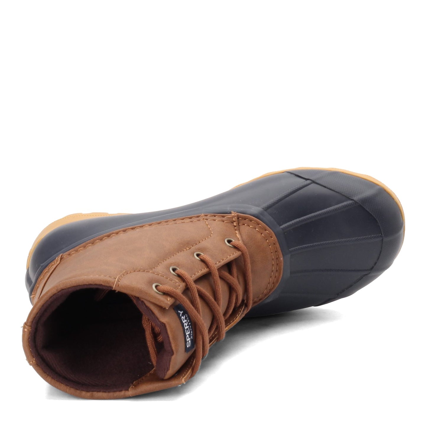 Peltz Shoes Boy's Sperry Kids Port Boot - Little Kid & Big Kid TAN NAVY SCK263661