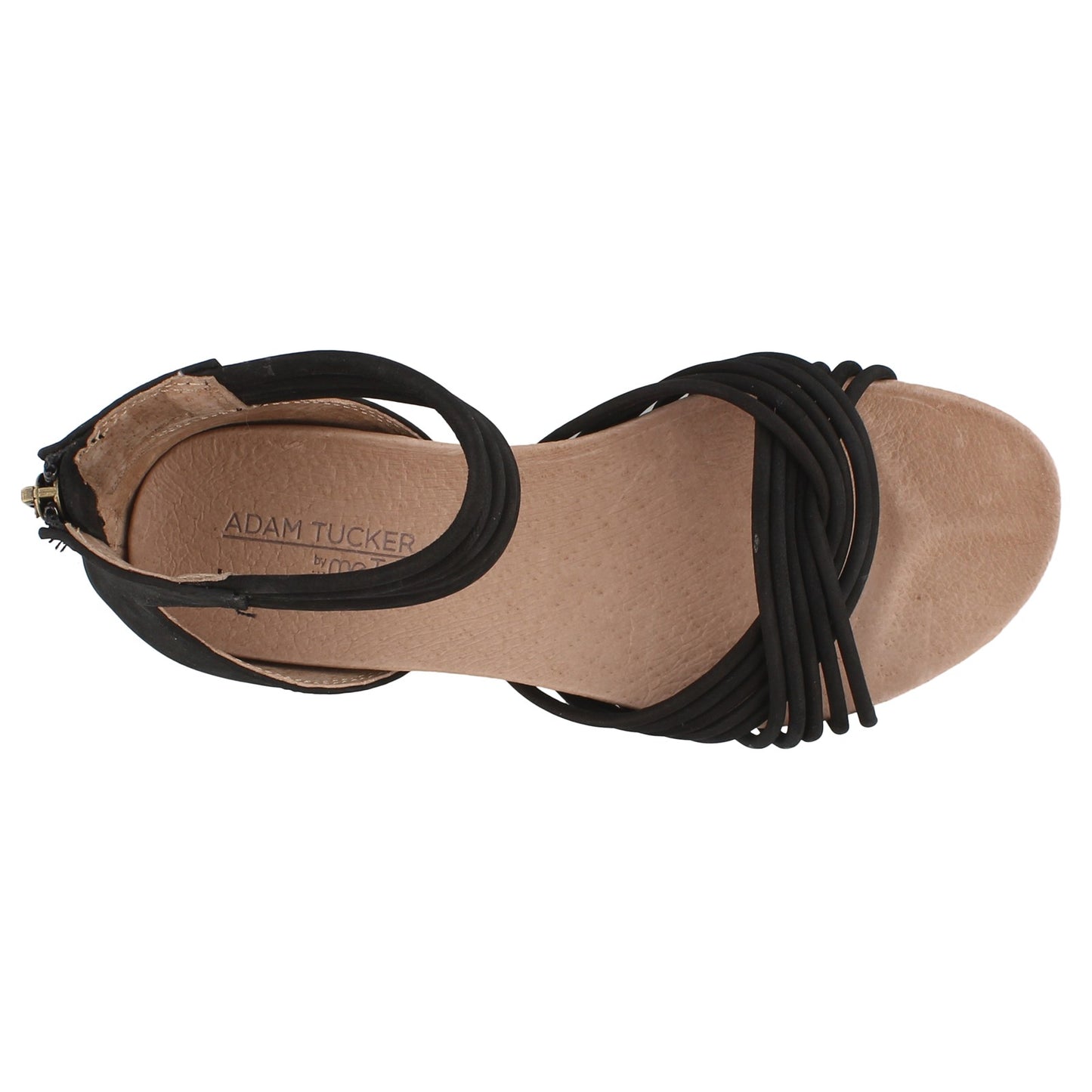 Peltz Shoes Women's Adam Tucker Serene Sandals BLACK SERENE8-BLACK
