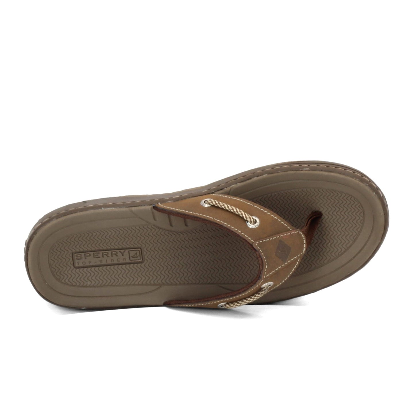 Peltz Shoes Men's Sperry Havasu Thong Sandal BROWN TONAL STS11971