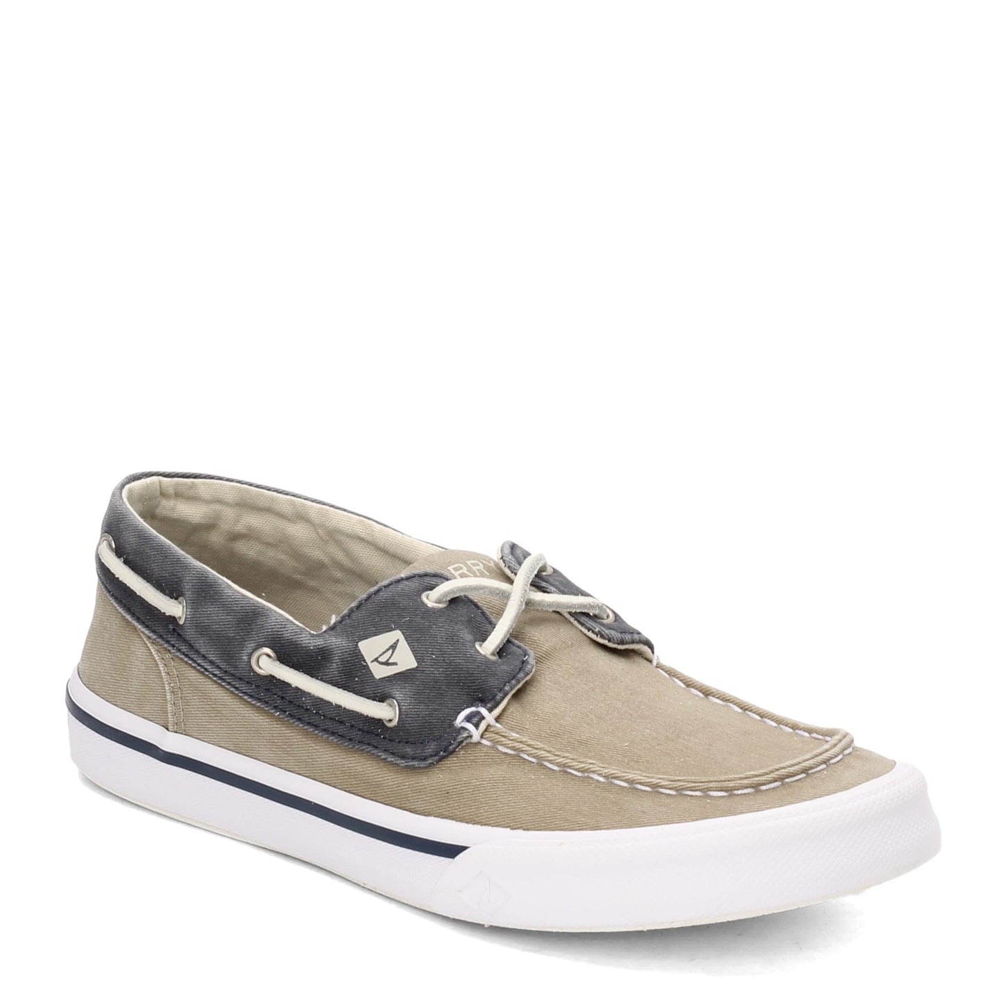 Peltz Shoes Men's Sperry Bahama II Boat Shoe KHAKI NAVY STS17782