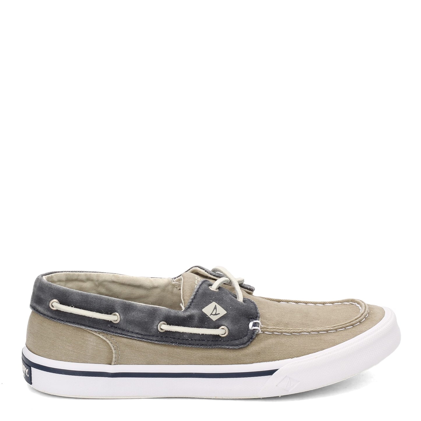 Peltz Shoes Men's Sperry Bahama II Boat Shoe KHAKI NAVY STS17782