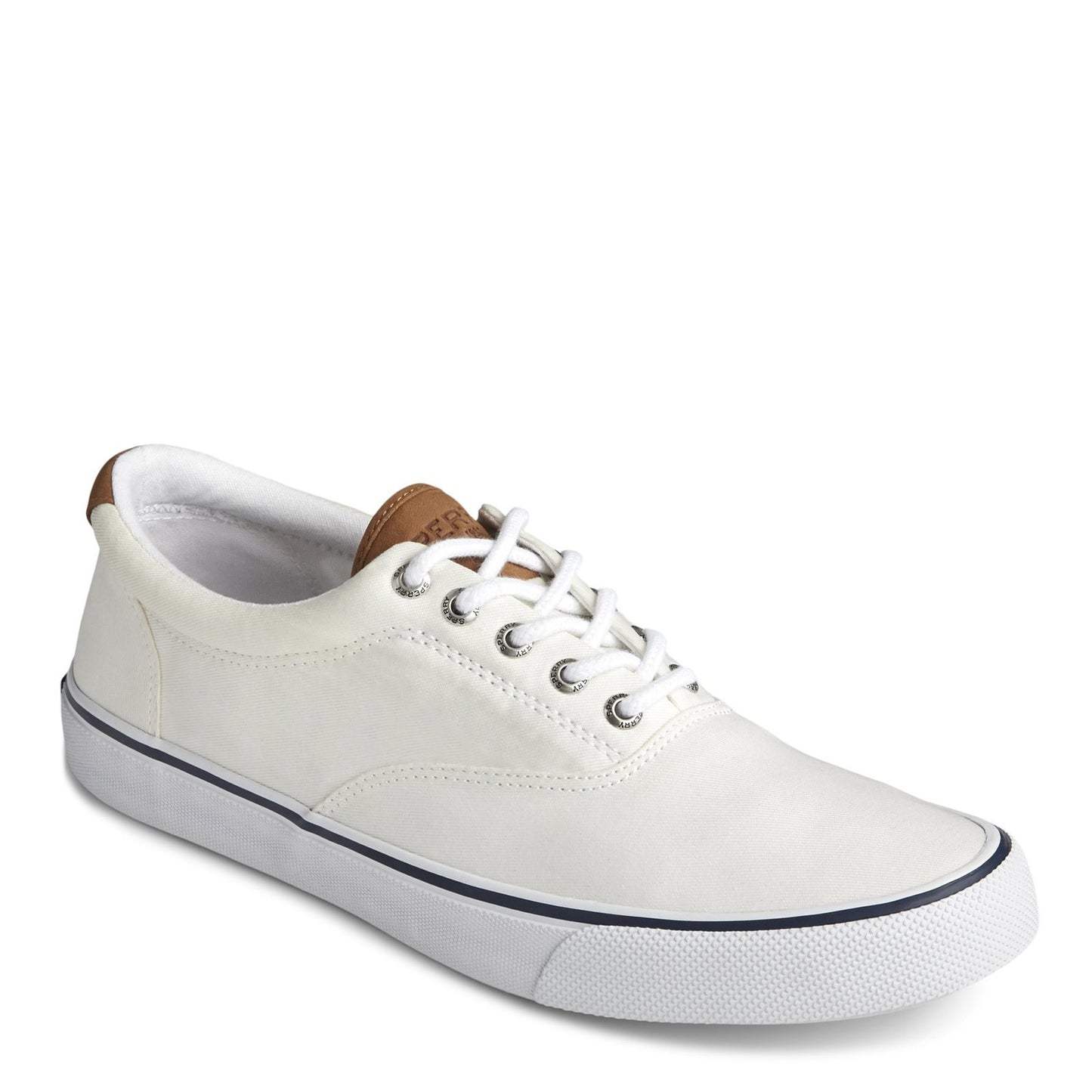 Peltz Shoes Men's Sperry Striper II CVO Sneaker SW White STS22043