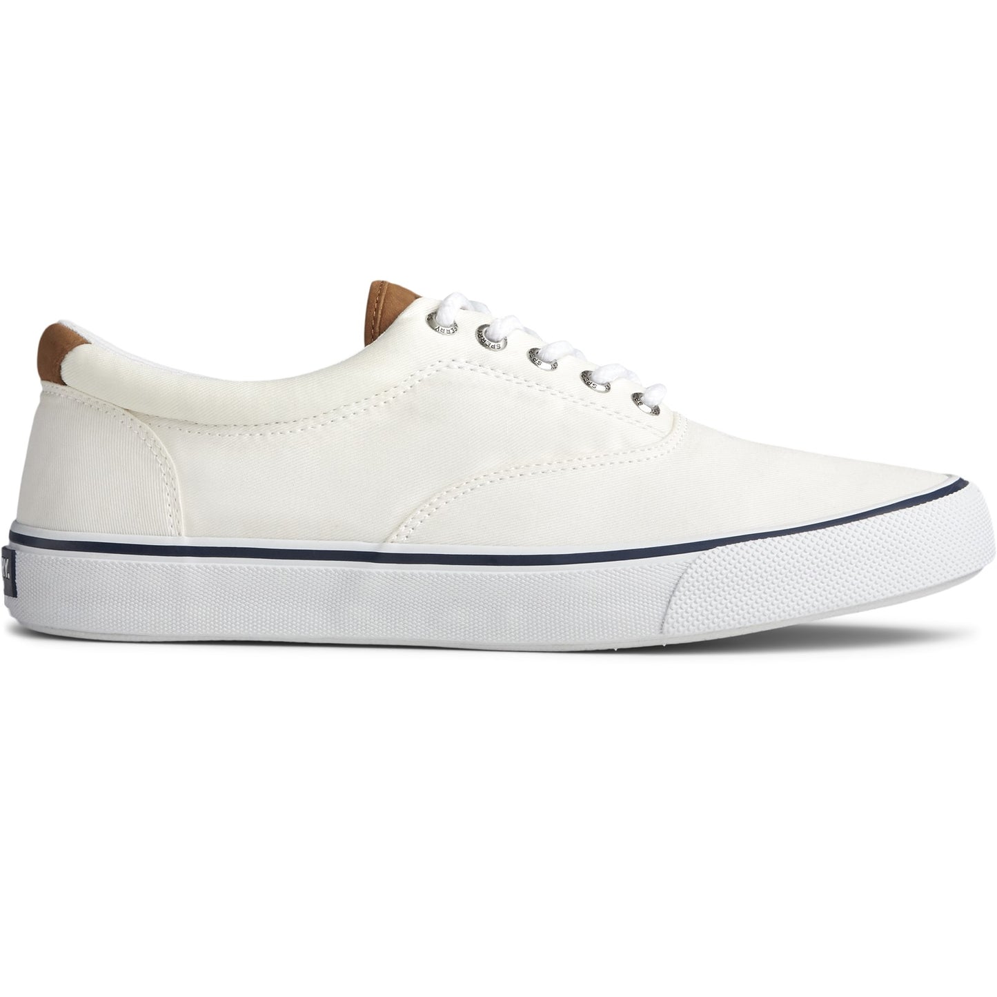 Peltz Shoes Men's Sperry Striper II CVO Sneaker SW White STS22043