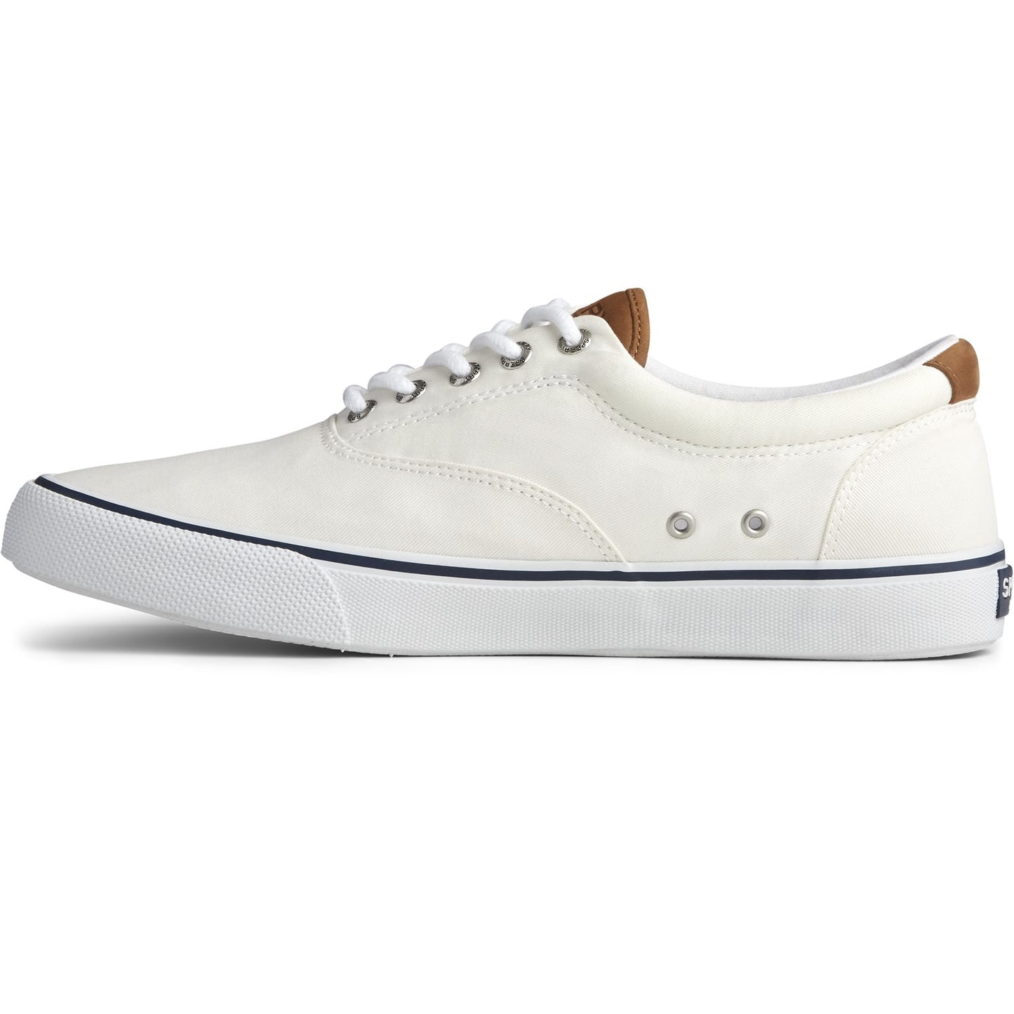Peltz Shoes Men's Sperry Striper II CVO Sneaker SW White STS22043