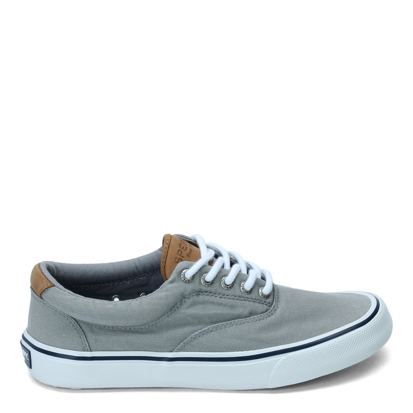 Peltz Shoes Men's Sperry Striper II CVO Sneaker SALTWASH GREY STS22045