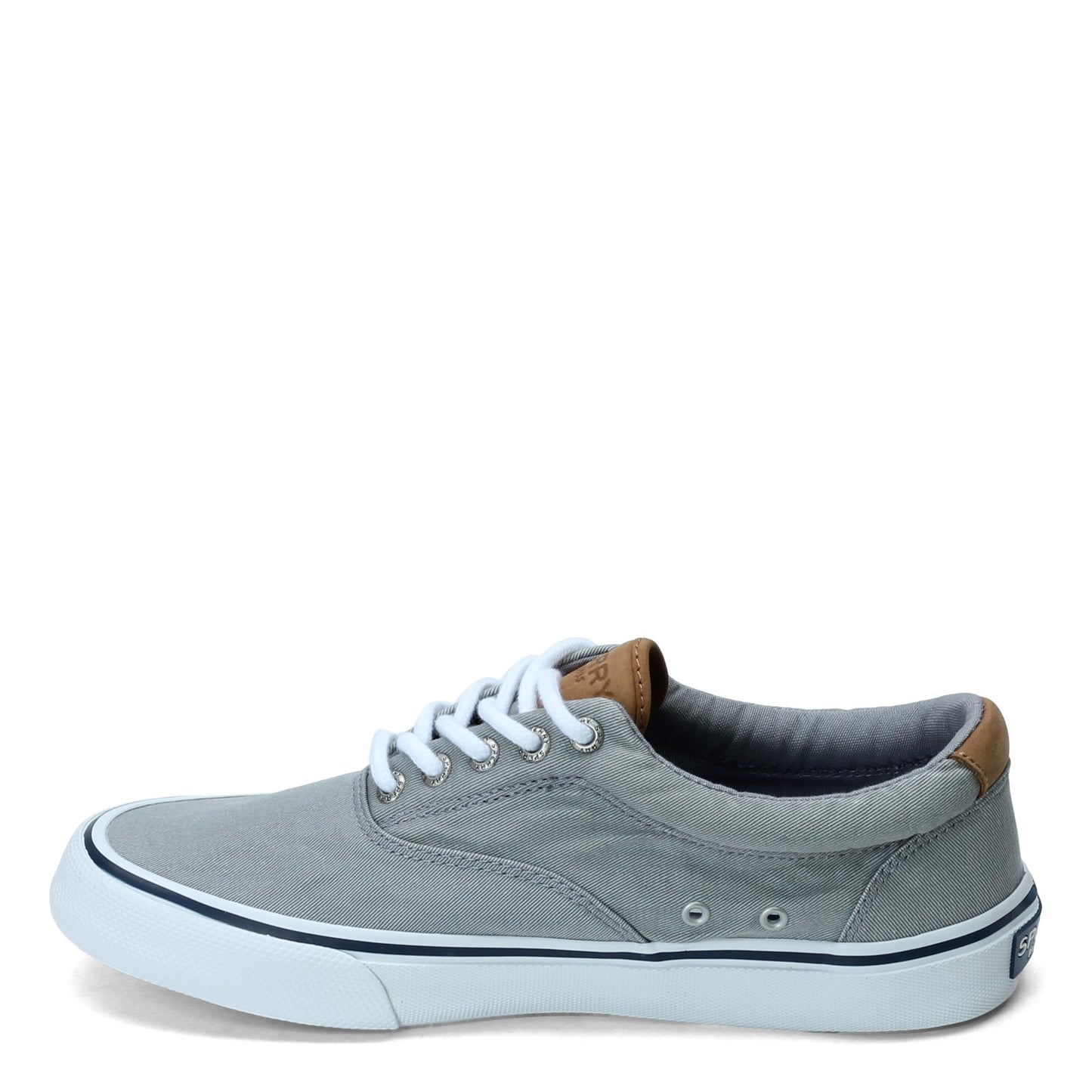 Peltz Shoes Men's Sperry Striper II CVO Sneaker SALTWASH GREY STS22045