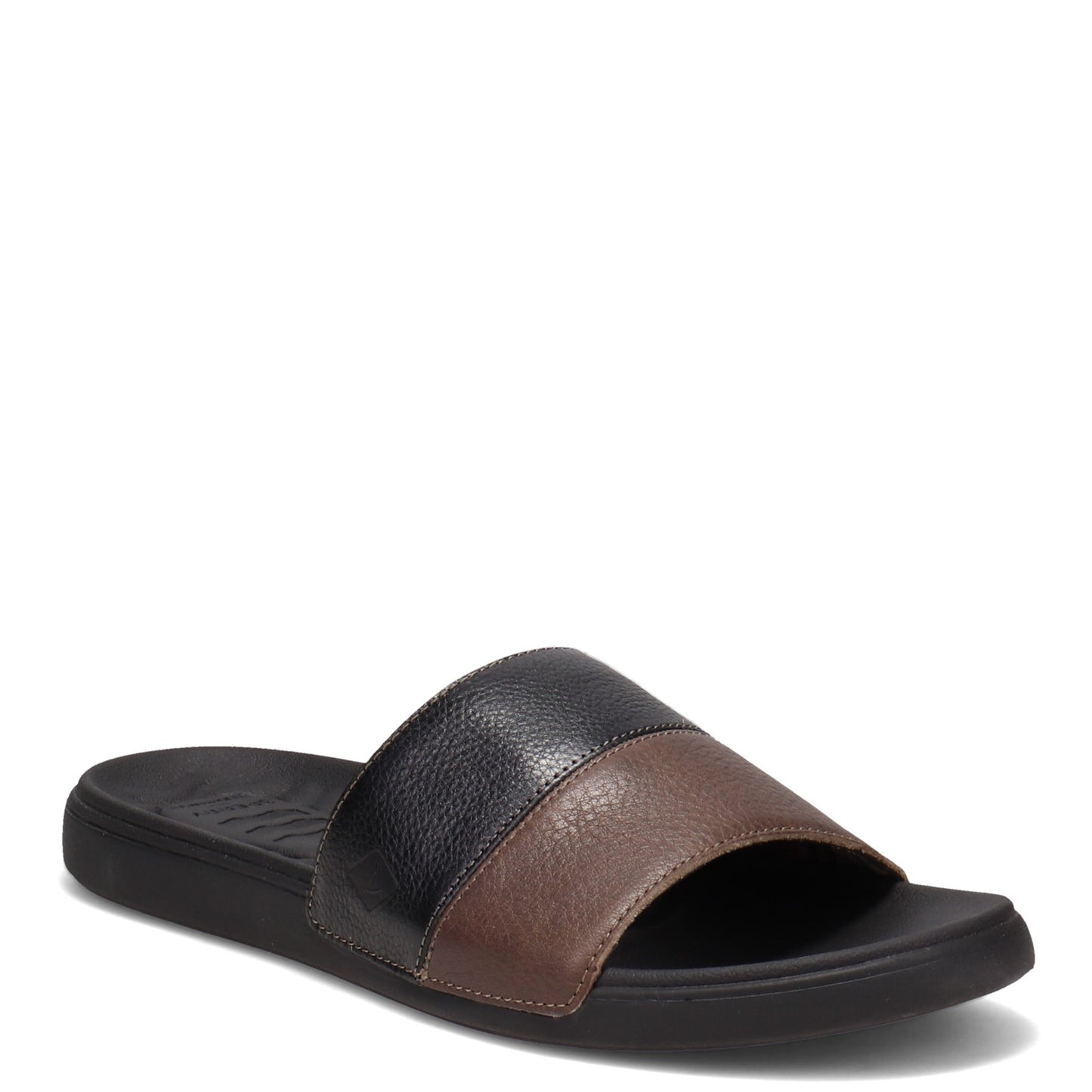 Peltz Shoes Men's Sperry Dock Slide Plushwave Sandal BLACK STS22213