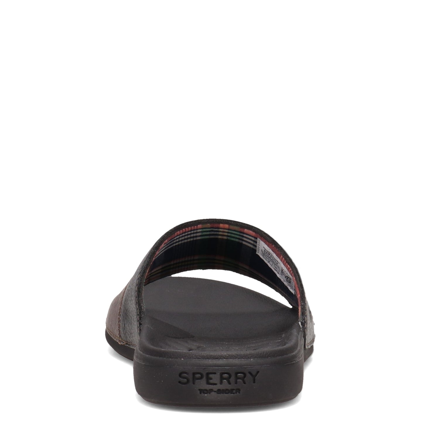 Peltz Shoes Men's Sperry Dock Slide Plushwave Sandal BLACK STS22213