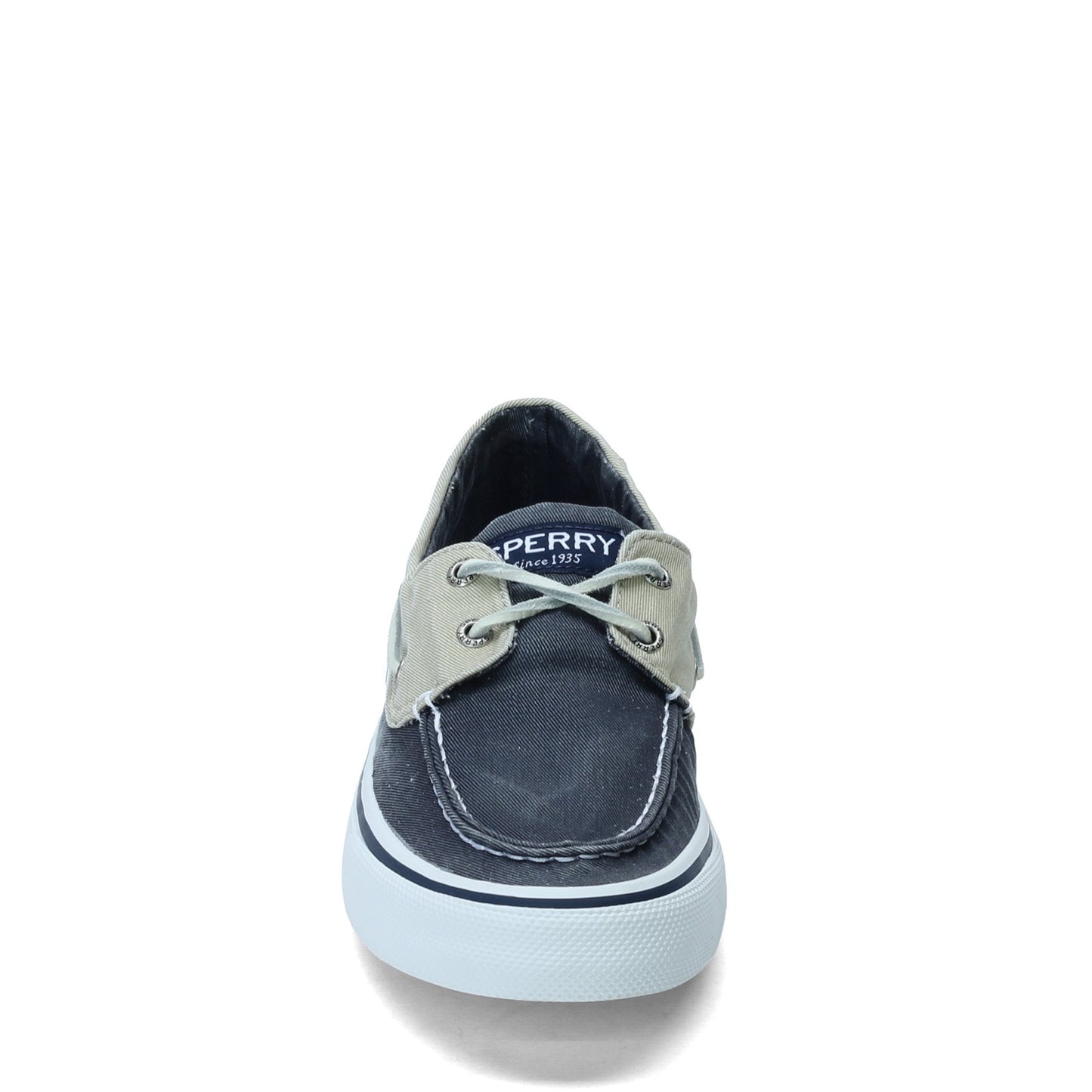 Peltz Shoes Men's Sperry Bahama II Boat Shoe NAVY BEIGE STS22394