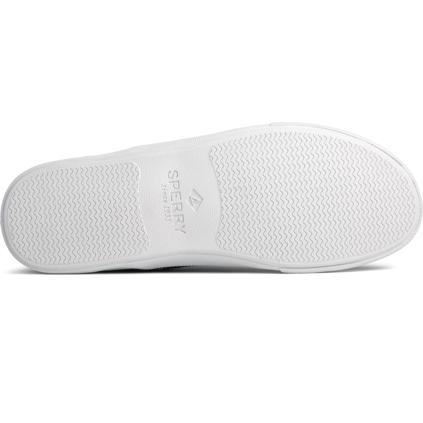 Peltz Shoes Men's Sperry Striper II Slip-On Sneaker SALTWASH NAVY STS22405