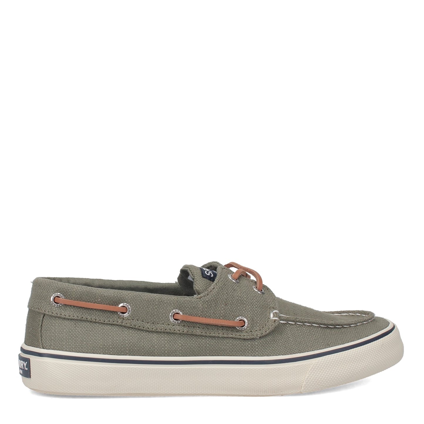 Peltz Shoes Men's Sperry Bahama II Sneaker BAJA LINEN OLIVE STS23050