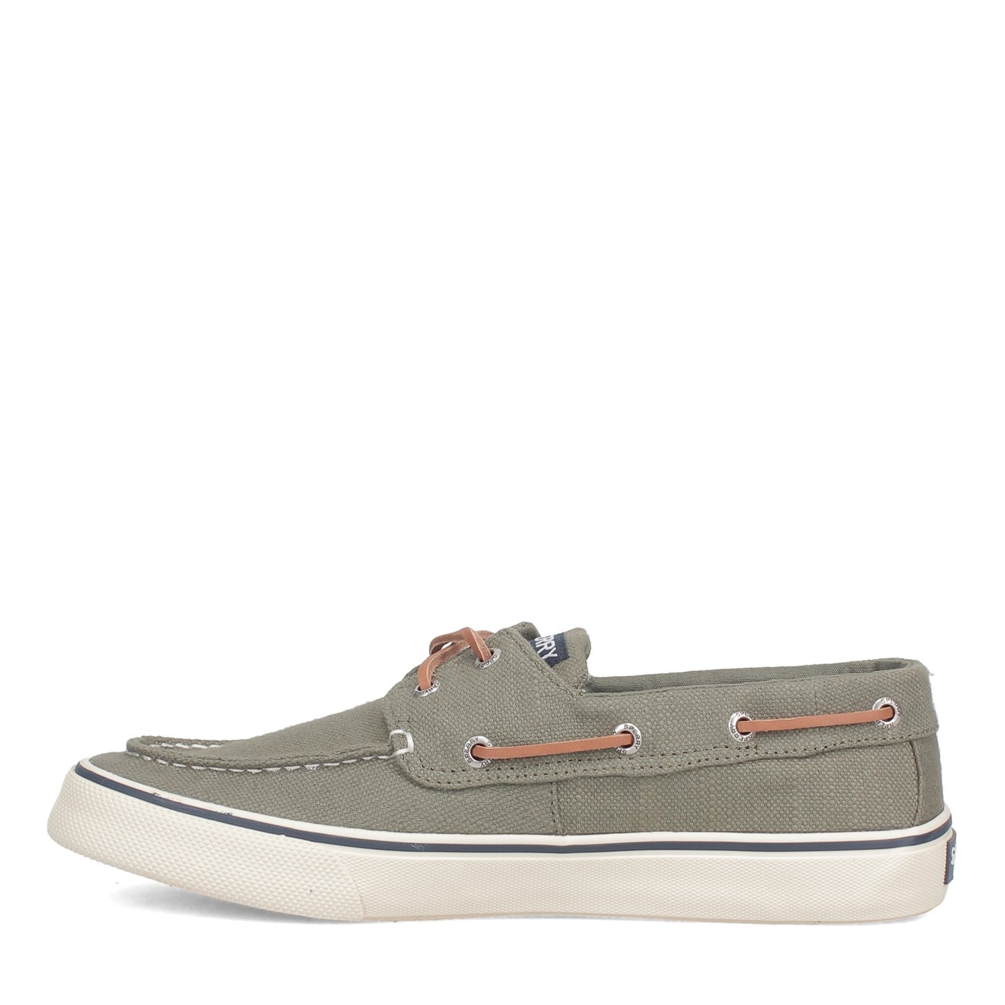 Peltz Shoes Men's Sperry Bahama II Sneaker BAJA LINEN OLIVE STS23050