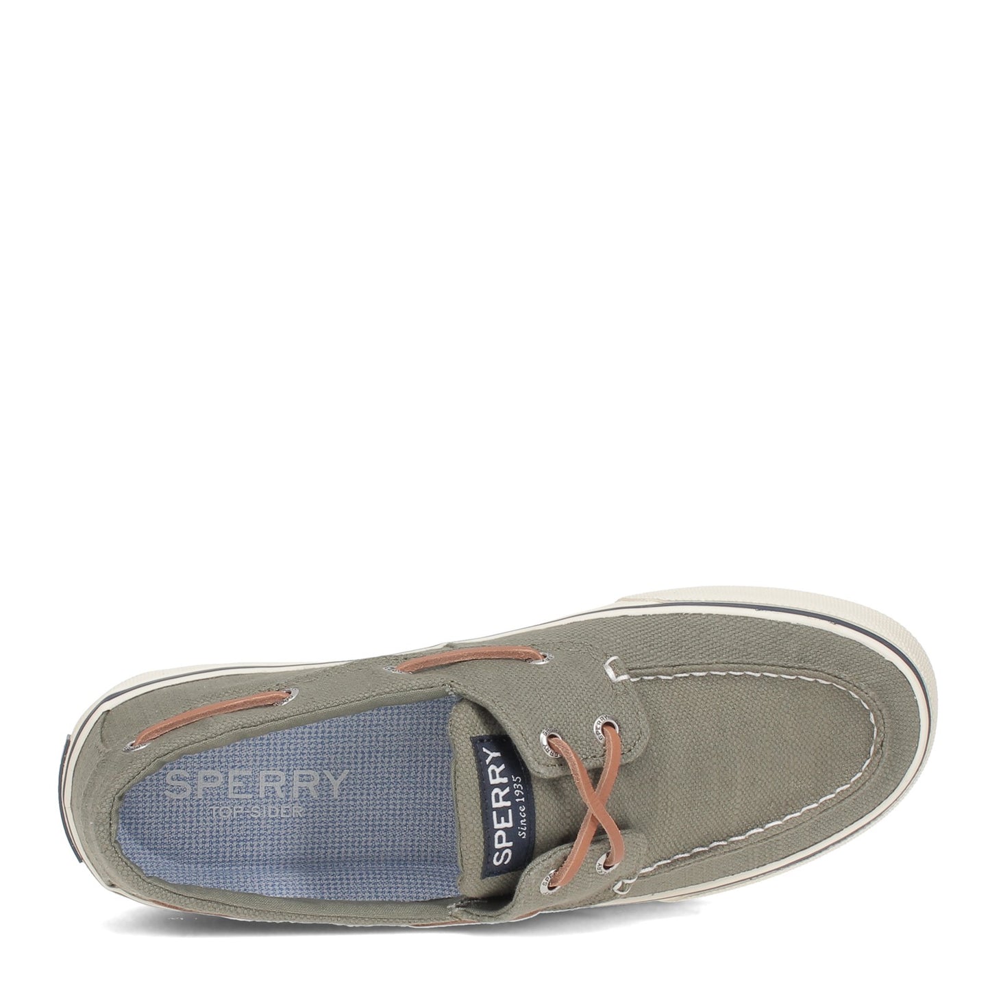 Peltz Shoes Men's Sperry Bahama II Sneaker BAJA LINEN OLIVE STS23050
