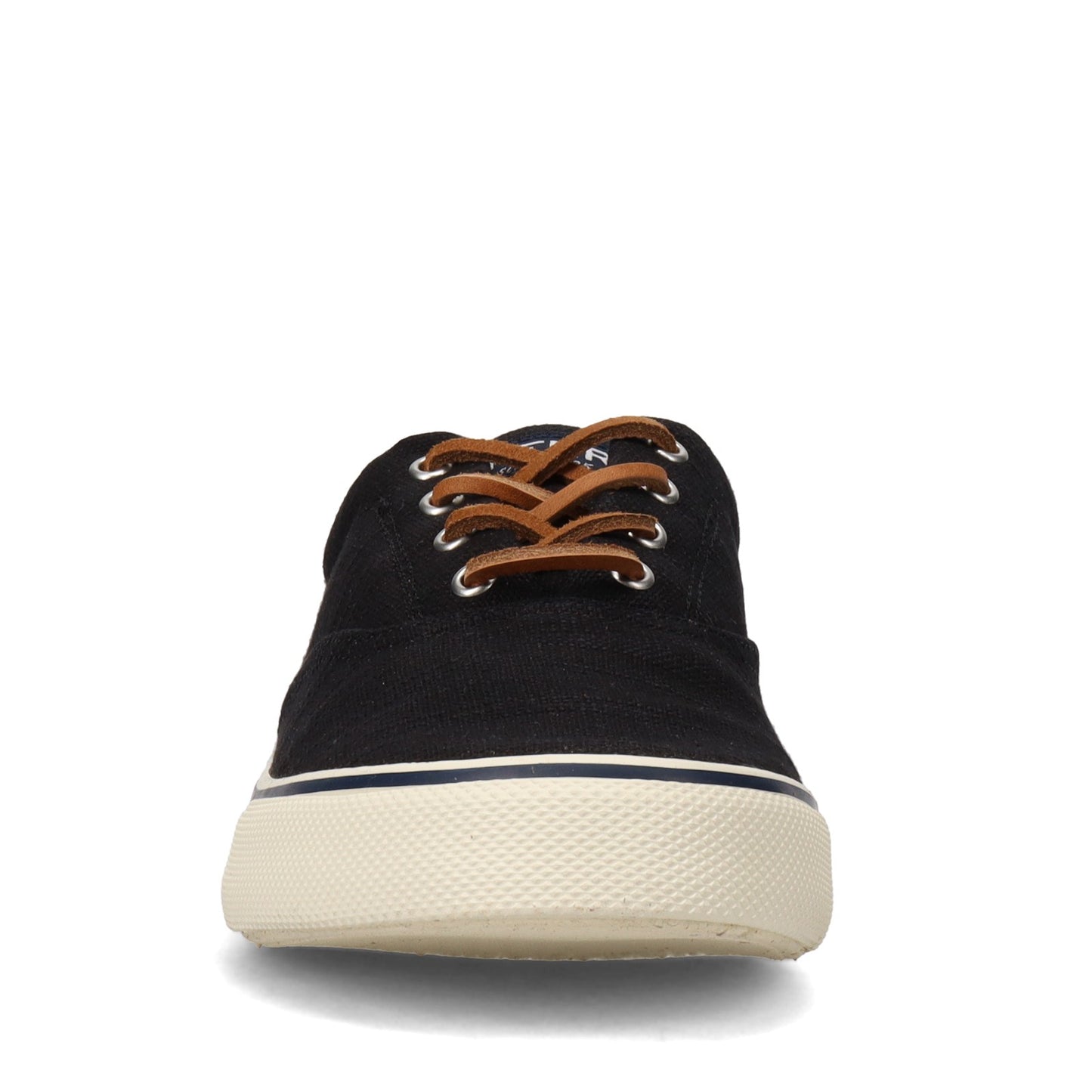 Peltz Shoes Men's Sperry Striper II CVO Sneaker BLACK LINEN STS23059