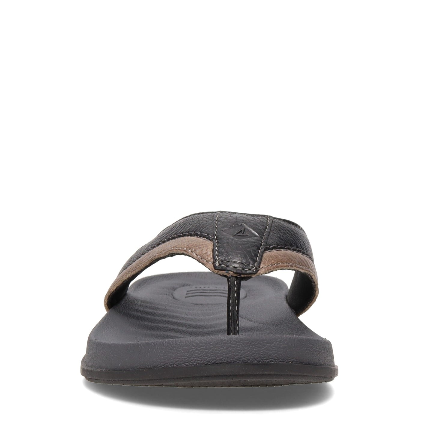 Peltz Shoes Men's Sperry Plushwave Thong Sandal BLACK STS23331