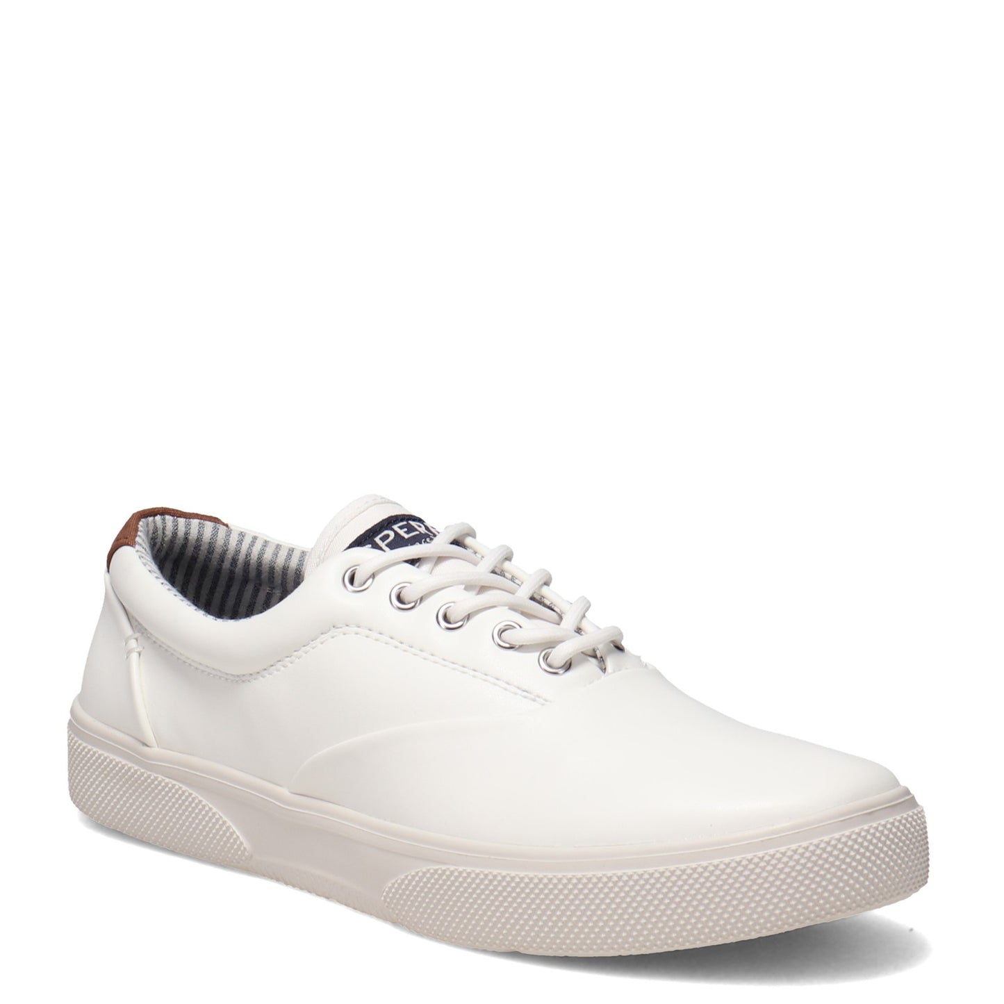 Peltz Shoes Men's Sperry Halyard CVO Plushstep Sneaker WHITE STS23574