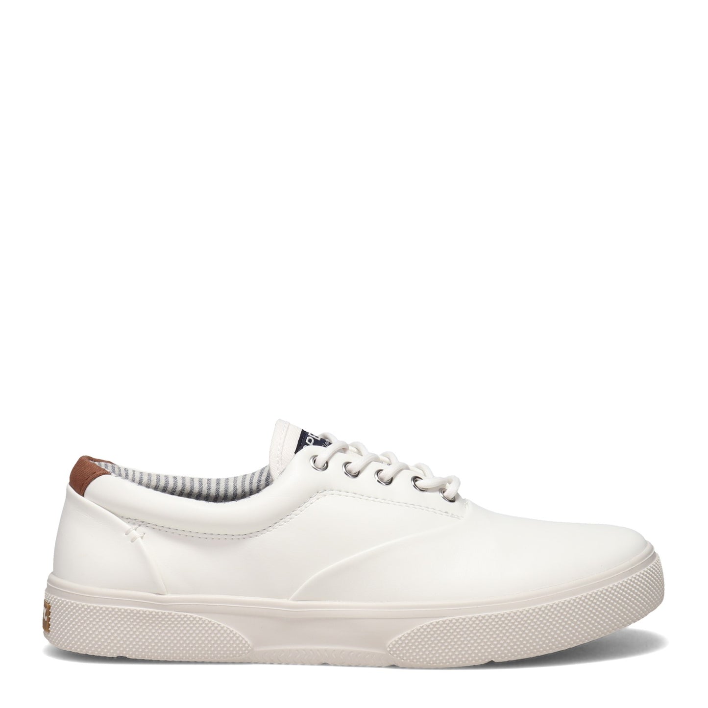 Peltz Shoes Men's Sperry Halyard CVO Plushstep Sneaker WHITE STS23574