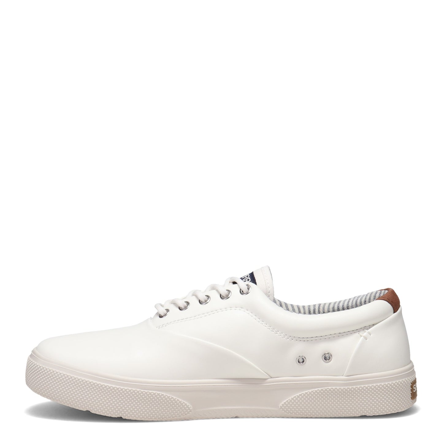 Peltz Shoes Men's Sperry Halyard CVO Plushstep Sneaker WHITE STS23574