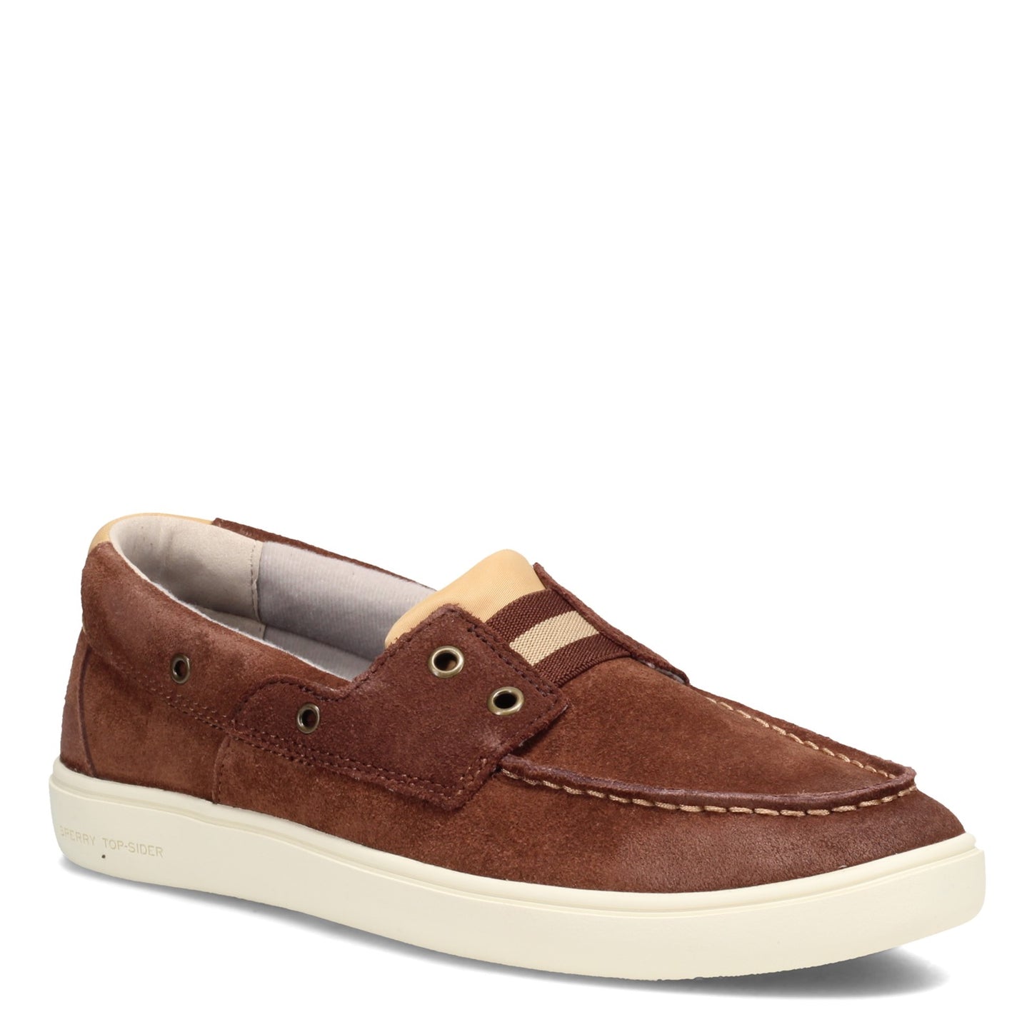 Peltz Shoes Men's Sperry Outer Banks 2-Eye Slip-On BROWN STS23746