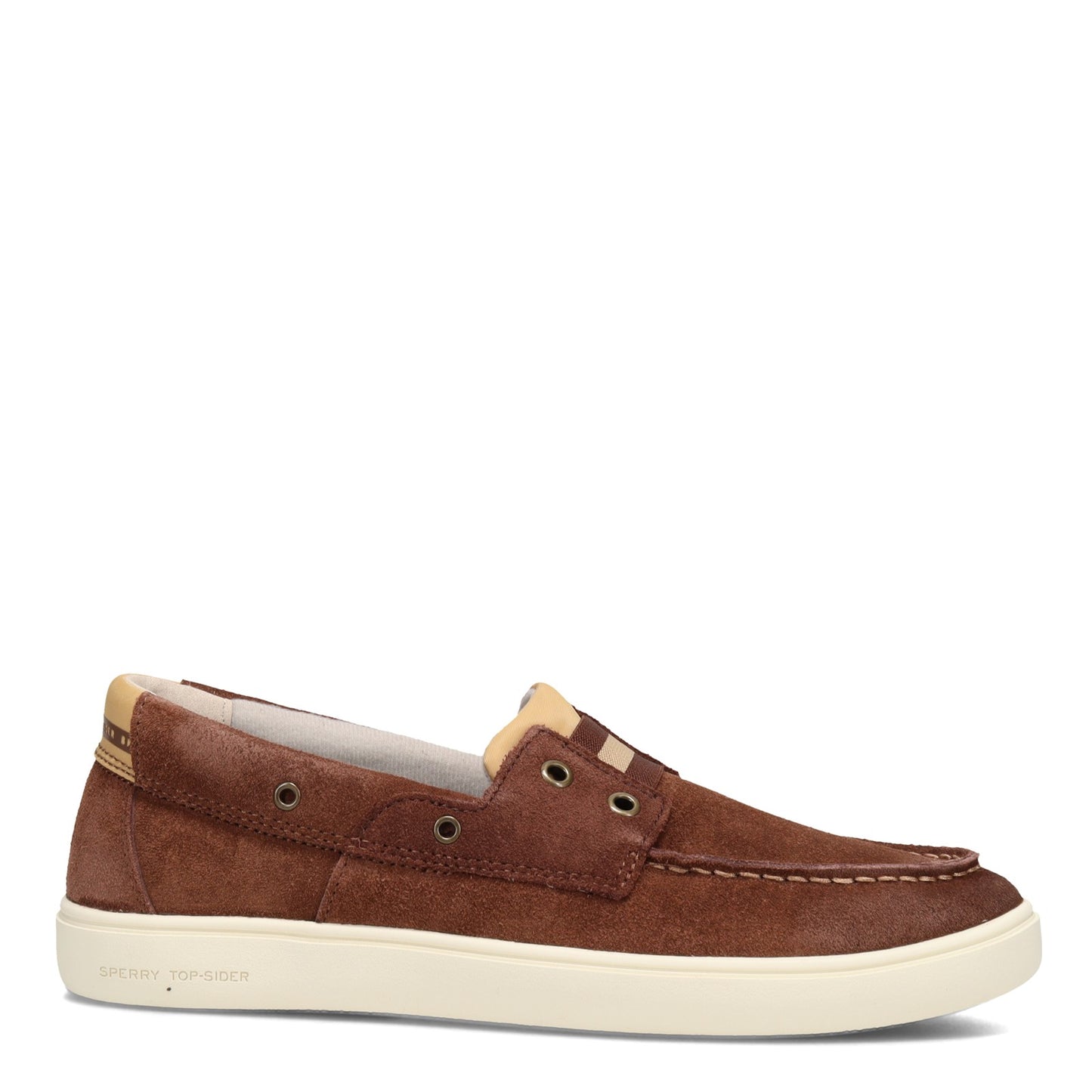 Peltz Shoes Men's Sperry Outer Banks 2-Eye Slip-On BROWN STS23746