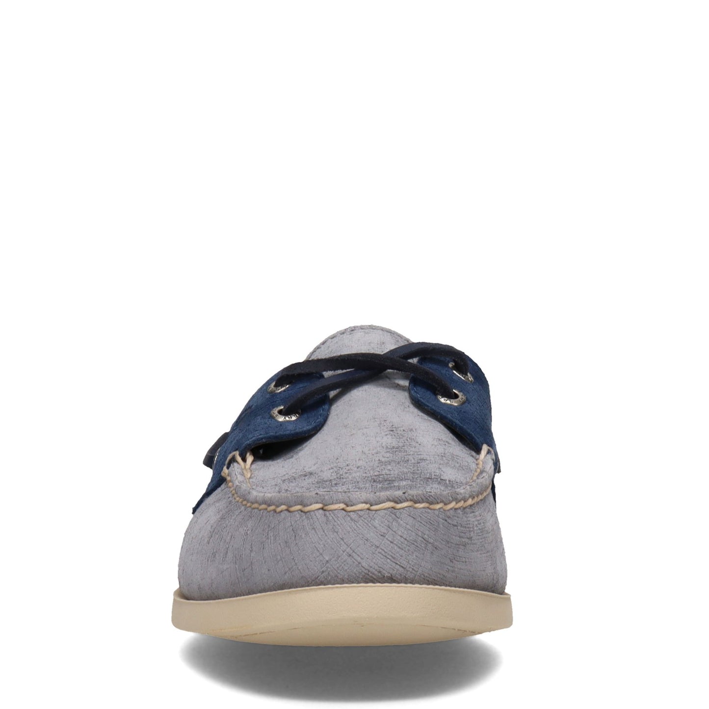 Peltz Shoes Men's Sperry Authentic Original Plushwave GREY NAVY STS23763