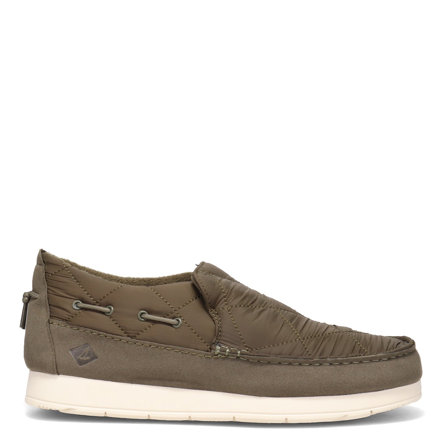 Peltz Shoes Men's Sperry Quilted Moc-Sider Slip-On OLIVE STS23876