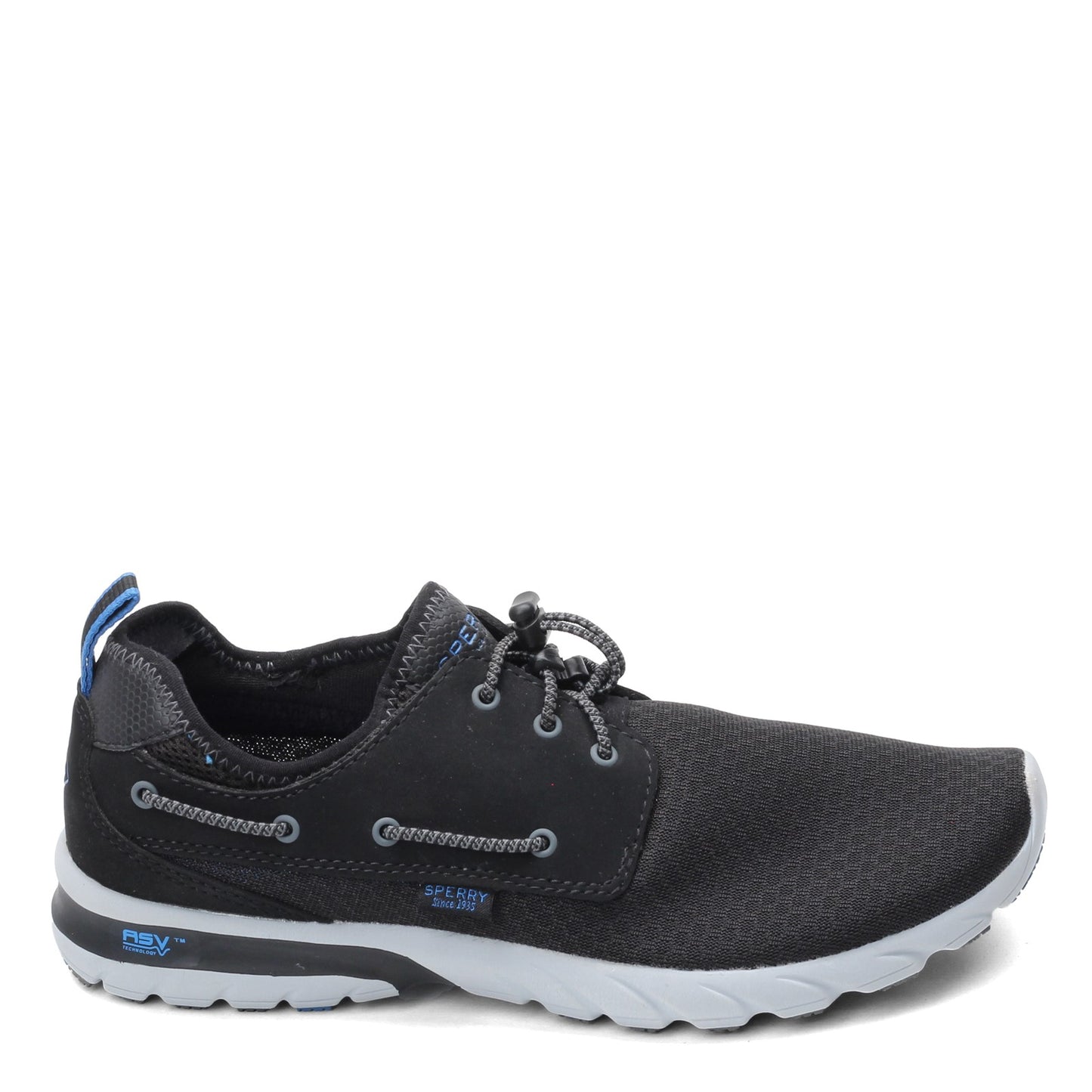 Peltz Shoes Men's Sperry Shock Light Boat Shoe BLACK STS41059