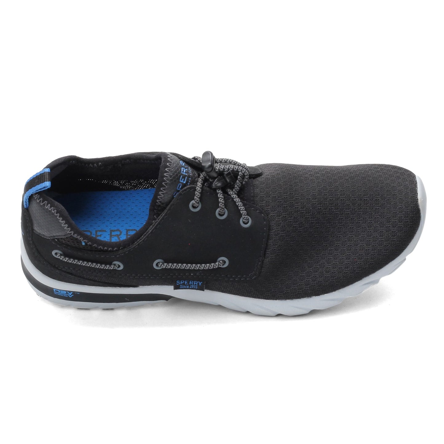 Peltz Shoes Men's Sperry Shock Light Boat Shoe BLACK STS41059