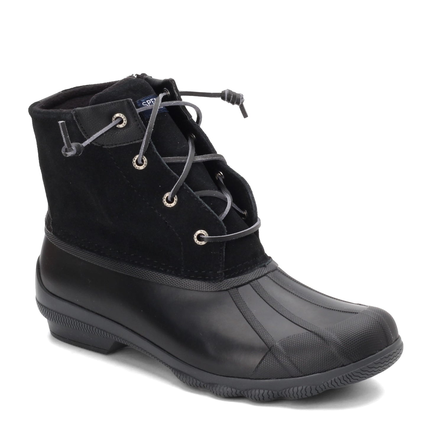 Peltz Shoes Women's Sperry Syren Gulf Duck Boot BLACK STS80422