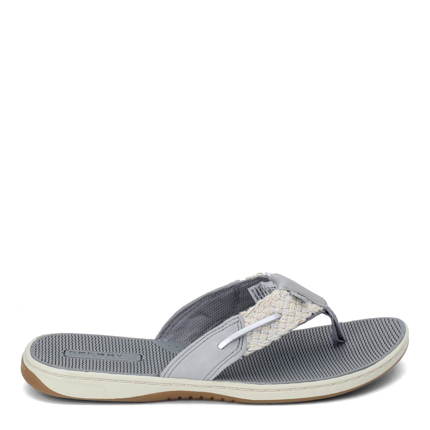 Peltz Shoes Women's Sperry Parrotfish Sandal GREY SILVER STS82817