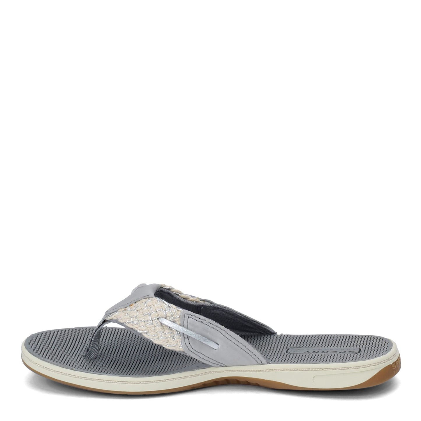 Peltz Shoes Women's Sperry Parrotfish Sandal GREY SILVER STS82817