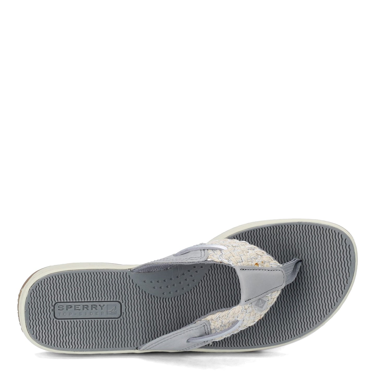 Peltz Shoes Women's Sperry Parrotfish Sandal GREY SILVER STS82817