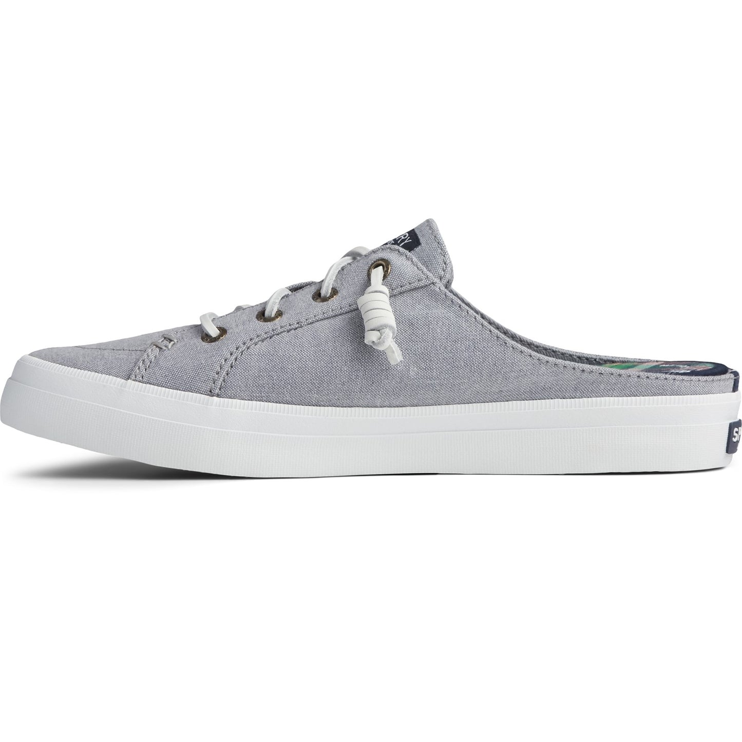 Peltz Shoes Women's Sperry Crest Vibe Mule Sneaker GREY CHAMBRAY STS84803