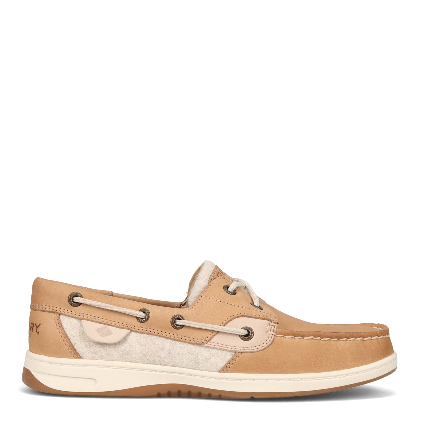 Peltz Shoes Women's Sperry Bluefish 2 Eye Boat Shoe LINEN WOOL STS85546