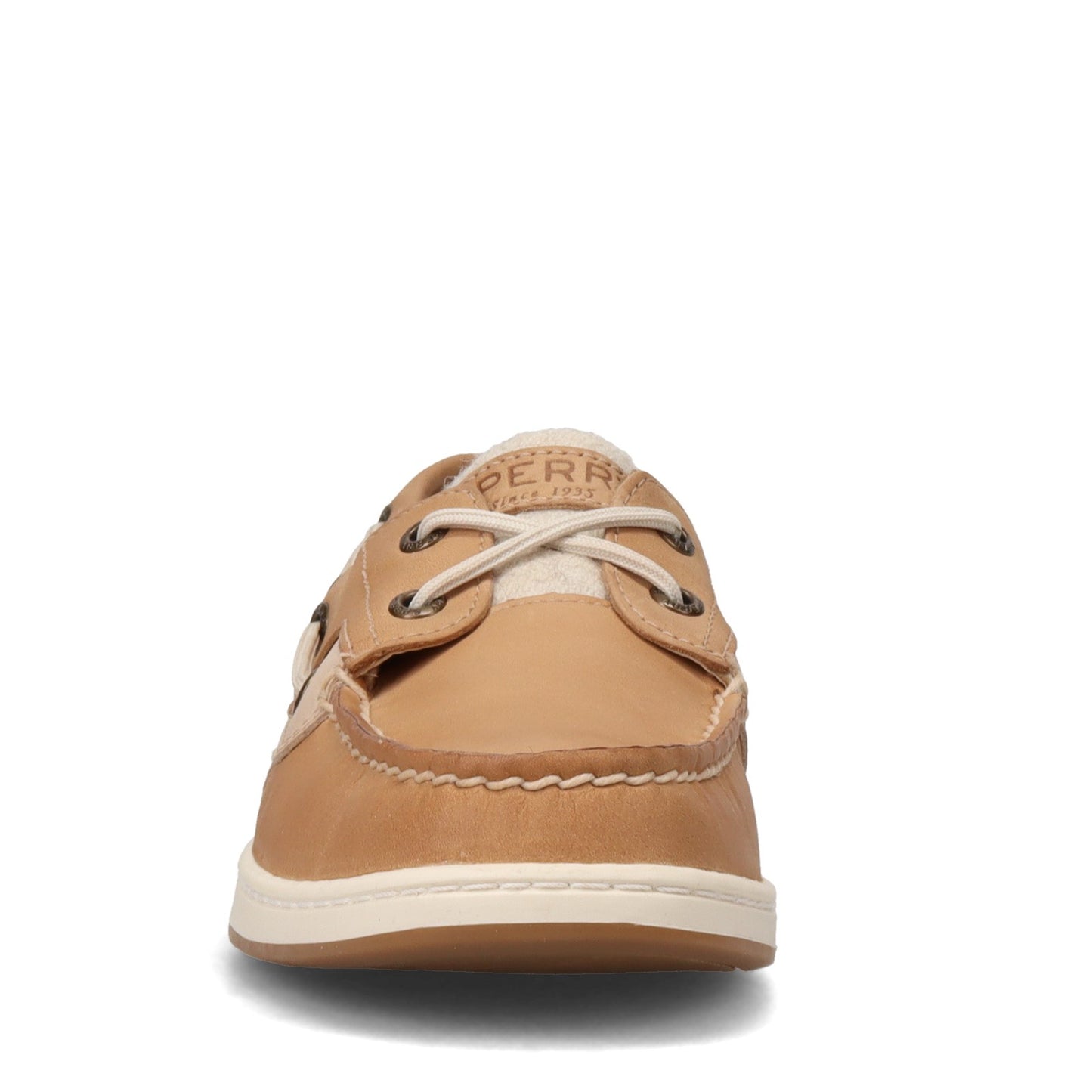 Peltz Shoes Women's Sperry Bluefish 2 Eye Boat Shoe LINEN WOOL STS85546