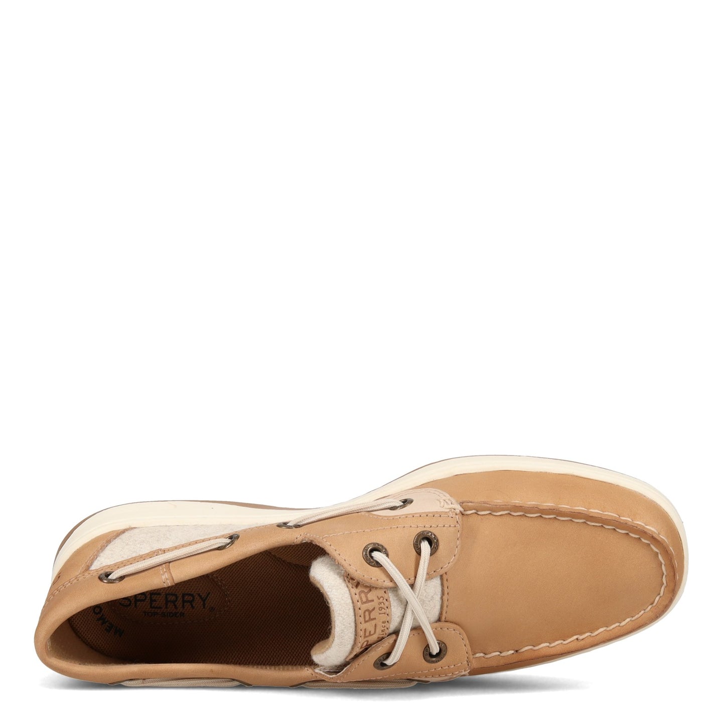 Peltz Shoes Women's Sperry Bluefish 2 Eye Boat Shoe LINEN WOOL STS85546