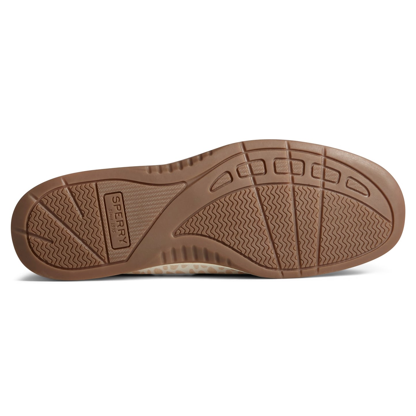 Peltz Shoes Women's Sperry Angelfish Boat Shoe TAN ANIMAL PRINT STS86588