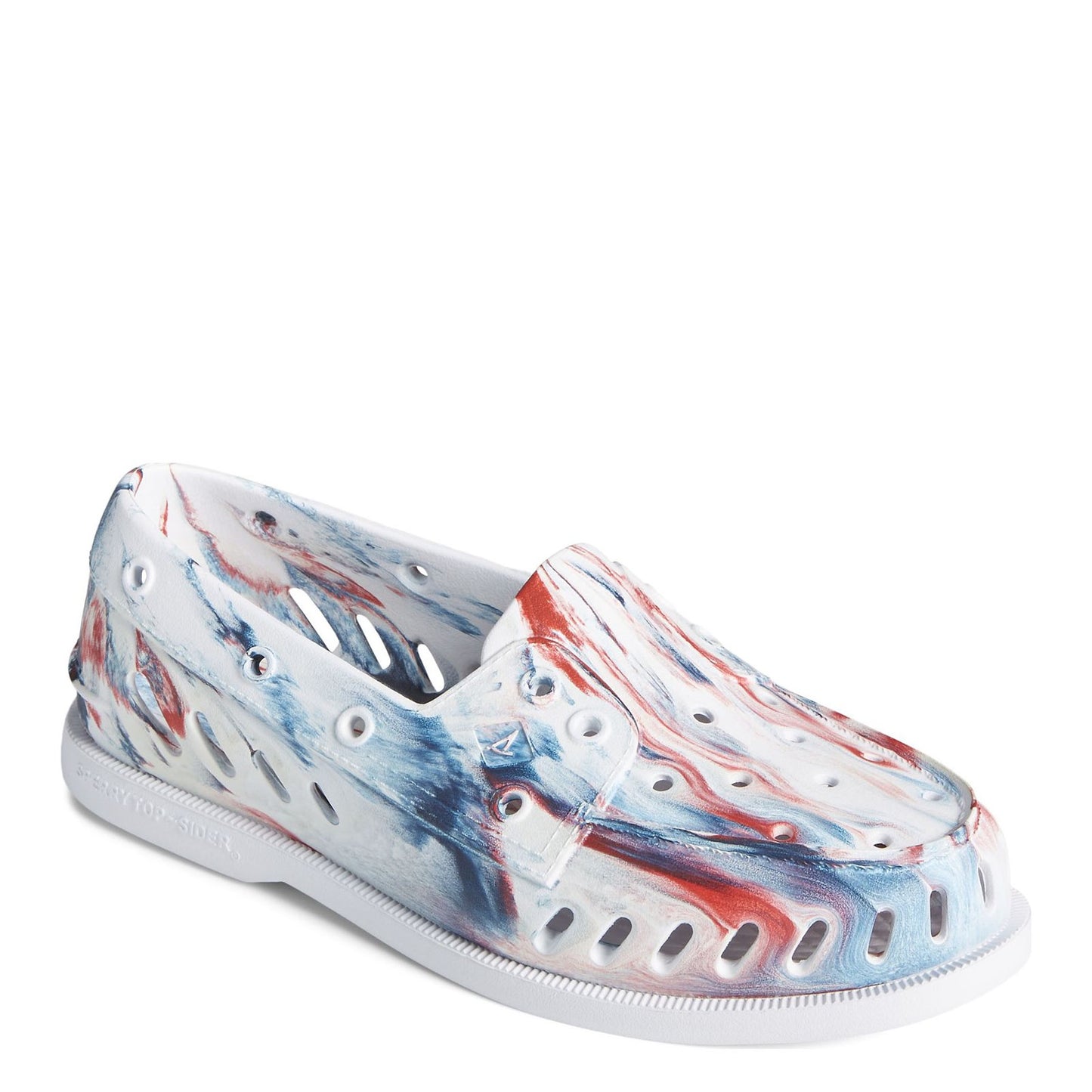 Peltz Shoes Women's Sperry Authentic Original Float Boat Shoe RED WHITE STS86974