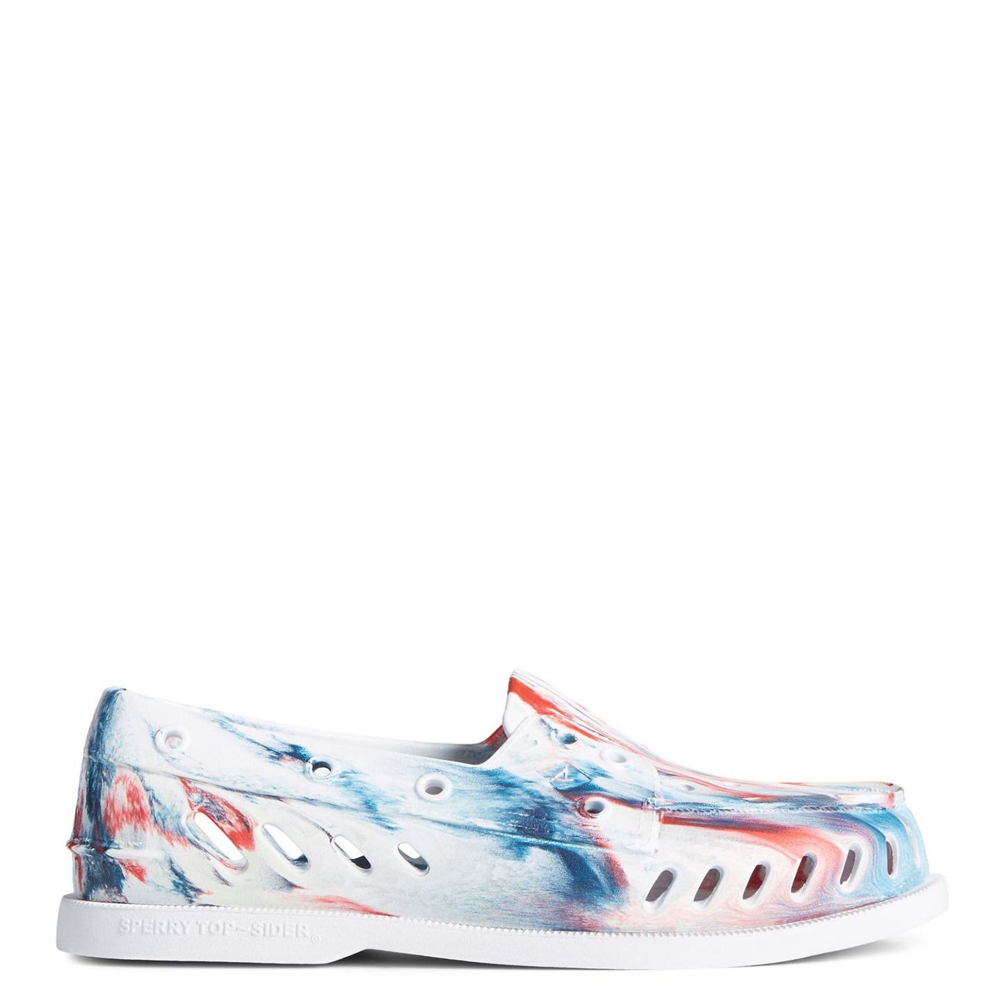 Peltz Shoes Women's Sperry Authentic Original Float Boat Shoe RED WHITE STS86974